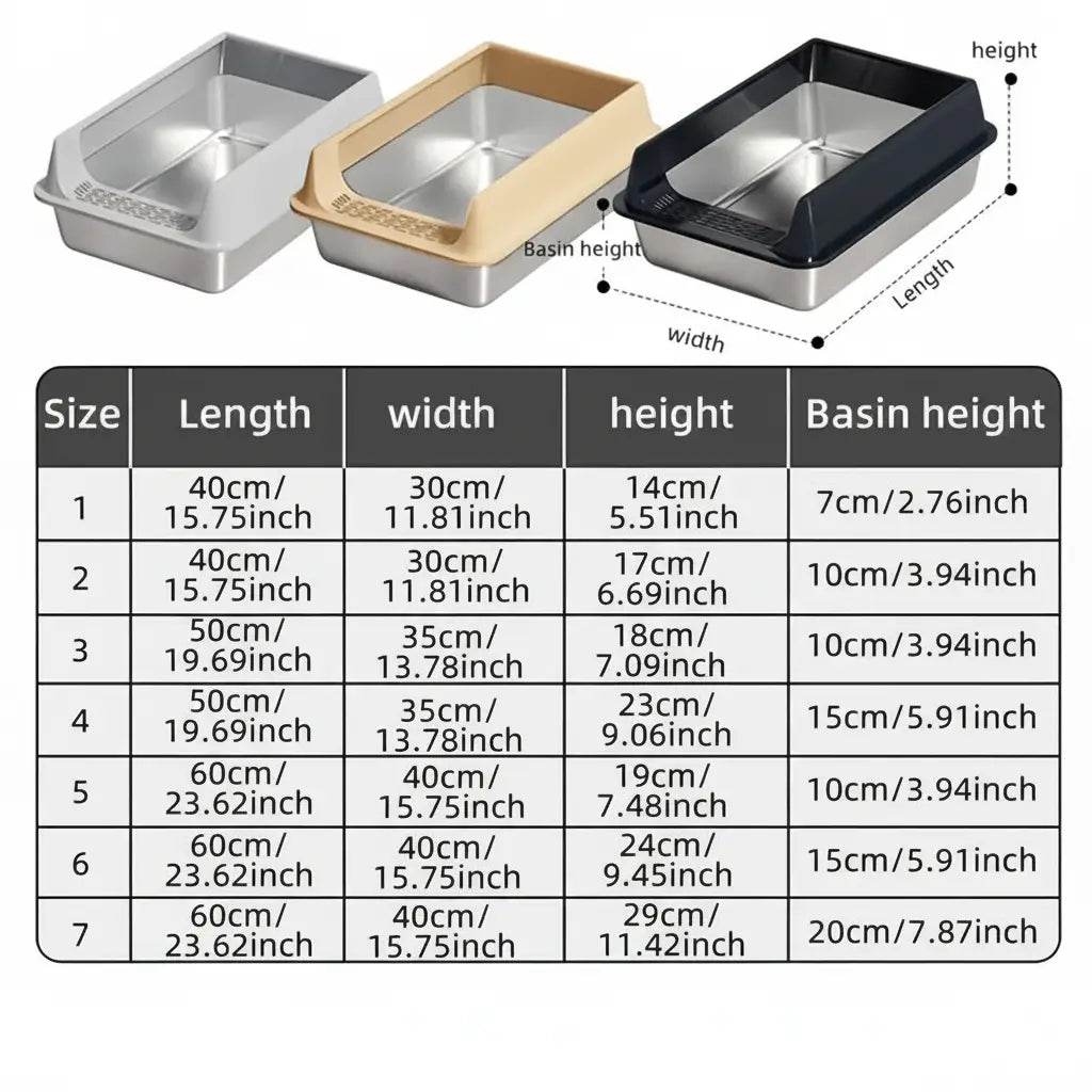 Integrated front anti-tracking pedal on MeowShelf Sora stainless litter box.