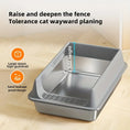 Load image into Gallery viewer, Minimalist aesthetic of MeowShelf Sora high-sided stainless steel litter pan.
