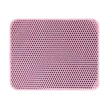 MeowShelf Tidy Step mat capturing loose granules from cat paws effectively.