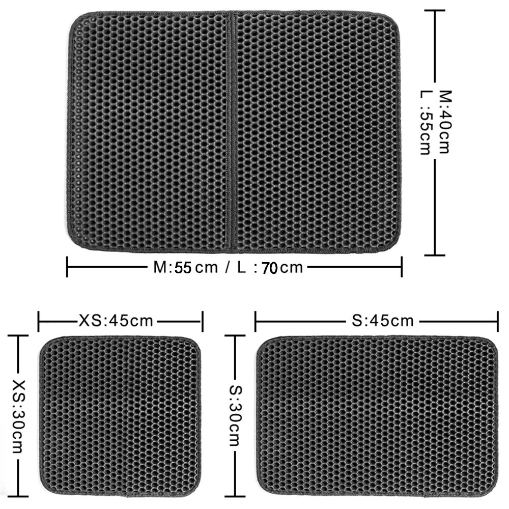 Easy to clean waterproof design of MeowShelf Tidy Step litter trapper mat.