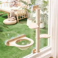 Load image into Gallery viewer, Vista Floating Park no-drill acrylic cat window lounge — minimalist cat furniture USA
