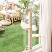 Full Vista Floating Park cat lounge set — window-mounted no-drill cat perch