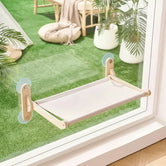 No-drill cat window hammock with acrylic shelf — renter-friendly cat furniture