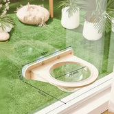 Minimalist cat window seat in modern interior — no-drill floating perch for apartments