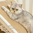 Load image into Gallery viewer, Wooden Cat Villa Tent in solid wood and hemp, top detail shot of a cat lounging on the scratcher, a combined cat house and scratcher.
