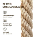 Load image into Gallery viewer, JUTE Climbing Rope in natural jute, product shot detail of the luxury cat rope texture, durable and eco-friendly.

