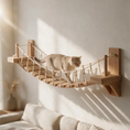 Load image into Gallery viewer, wall-mounted-cat-bridge-the-highline-cat-crossing-japandi-living-room
