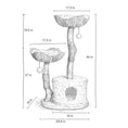 Load image into Gallery viewer, Blossom Villa Woven Flower Cat Tree product shot, side view illustration of an aesthetic cat tower for girls.
