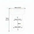 Load image into Gallery viewer, Midnight Den nightstand cat cave dimensions — sleek tapered base, modern cat furniture design diagram
