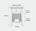 Load image into Gallery viewer, Natural Retreat Mid-Century Modern in cherry wood, product shot technical schematic of structural dimensions, showing solid wood cat furniture quality.
