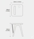 Load image into Gallery viewer, Natural Retreat Mid-Century Modern in cherry wood, product shot schematic view of dimensions, for planning cat furniture for apartments.
