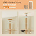 Load image into Gallery viewer, Nordic Spire adjustable floor-to-ceiling sisal cat tree — tension rod height adjustment, no-drill cat pole
