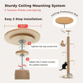 Load image into Gallery viewer, Nordic Spire no-drill floor-to-ceiling cat tree tension setup — easy-install adjustable cat tower
