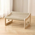 Load image into Gallery viewer, NordicCurve wooden cat scratcher lounge with ball toy — elevated sisal platform, interactive cat furniture
