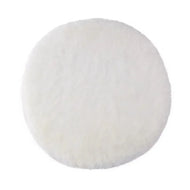Plush Refresh Round Faux Fur Replacement Cushion, angled side view of the minimalist texture, a perfect fit for modern homes.