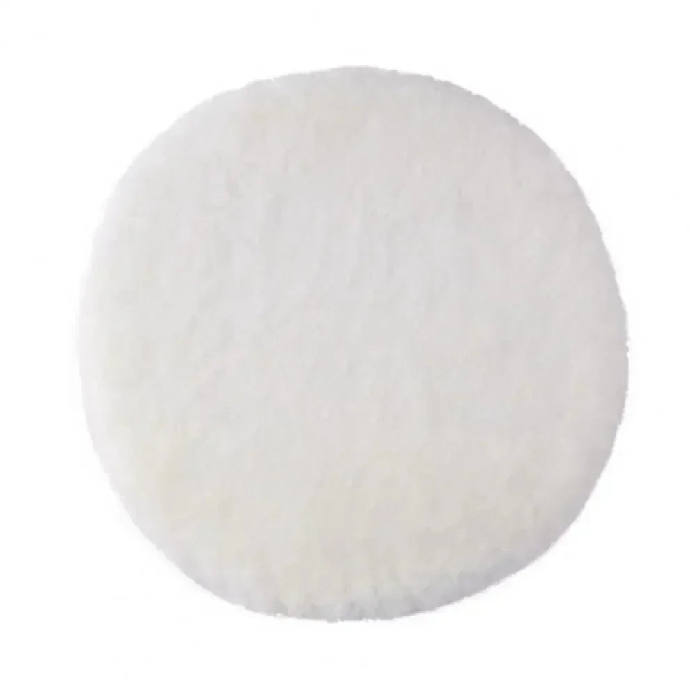 Plush Refresh Round Faux Fur Replacement Cushion, angled side view of the minimalist texture, a perfect fit for modern homes.