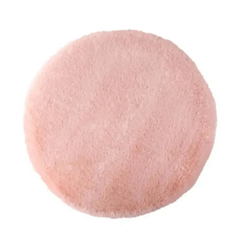 Plush Refresh Round Faux Fur Replacement Cushion, close-up detail of the luxurious solid finish, ultra-soft and comfortable.