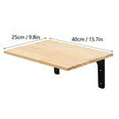 Skywalk System in wood, product shot measurement angle of flat wall-mount plank, a simple minimalist cat wall walkway component.