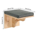 Skywalk cushioned cat wall shelf rear view — floating cat bed shelf, modular wall cat furniture