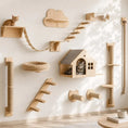 Load image into Gallery viewer, Skywalk modular cat wall shelves — Peek-a-Boo Box House component for cat wall climbing system
